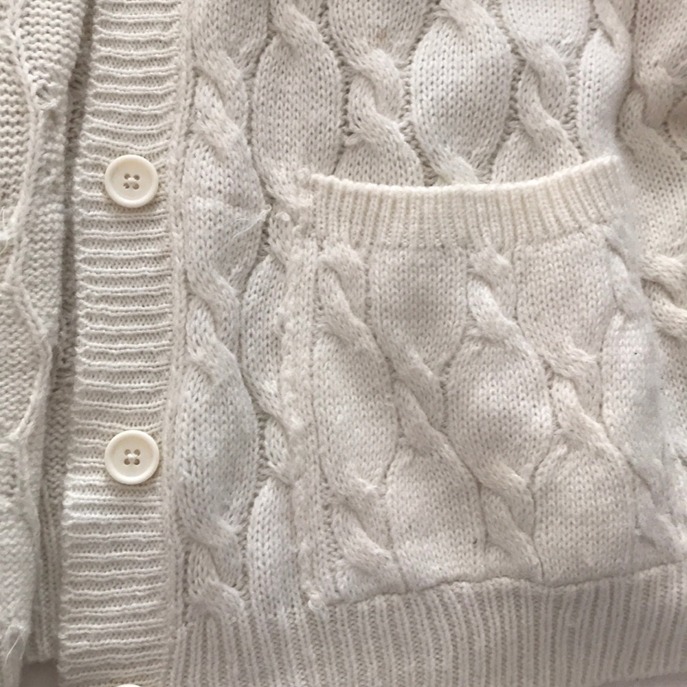 Cream Colored Open Knit Sweater - Picture 3 of 3